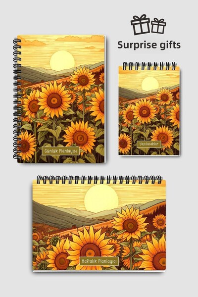 Eldesen Tasarım مجموعة تخطيط مكونة من 3 قطع، مخطط يومي، مخطط أسبوعي، قائمة ال...