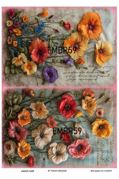 LİNEART Embr59 Series Brass Decopage - 30*42 cm