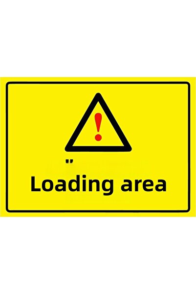 ZiPrinter لافتة تحذير منطقة التحميل isg مصنوعة من مادة PVC مقاس A5 15×21 سم