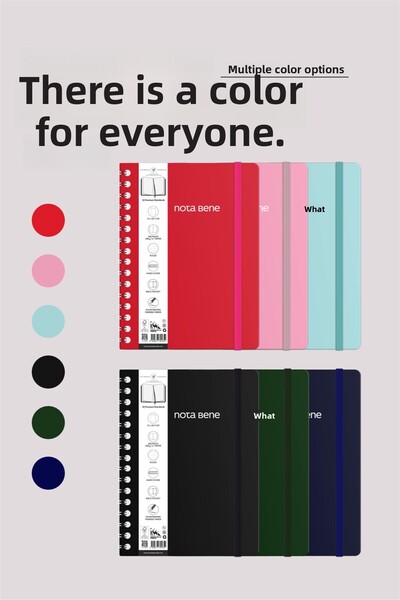 Victoria's Journals Nota Bene Spiral Premium Hard Cover Notebook, 21x29.7 cm, Striped