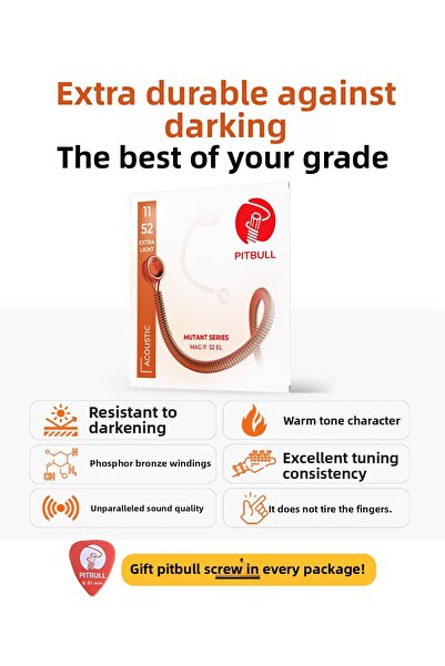 Pitbull Strings Mutant Series Acoustic Guitar String MAG 11-52 EL