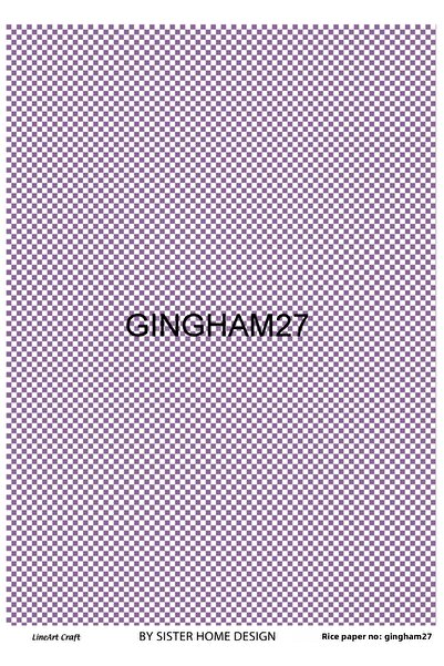 LİNEART GINGHAM27- ورق ديكوباج نحاسي - 29X42 سم