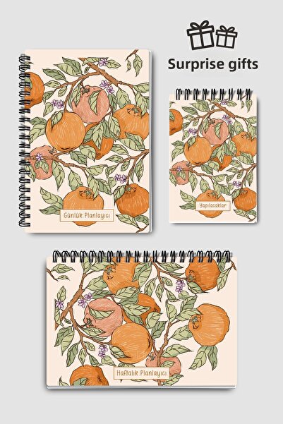 Eldesen Tasarım مجموعة التخطيط المكونة من 3 قطع - مخطط يومي وأسبوعي، قائمة ال...