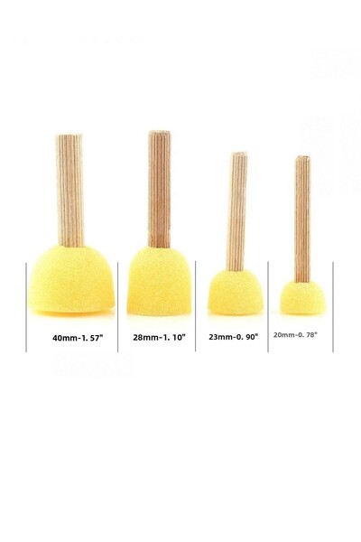 Sanathobi Set de pensule cu pompon tampon burete 4 bucăți - (scris, decorare ...