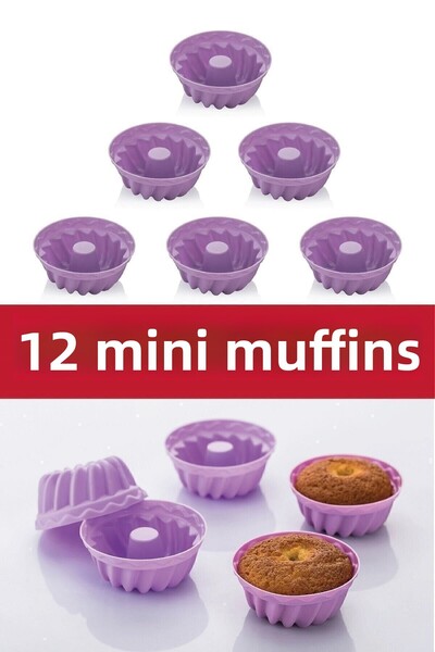 Soft Chef Cisle 12-Piece Purple Silicone Classic Cake Set