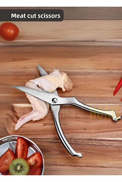 Jet's Home تصميم مريح 20 سم - مقص مطبخ ودجاج من الفولاذ المقاوم للصدأ