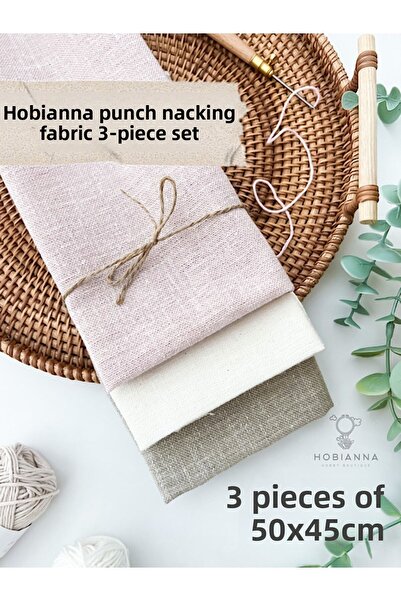 Hobianna Set de 3 țesături pentru broderie Punch