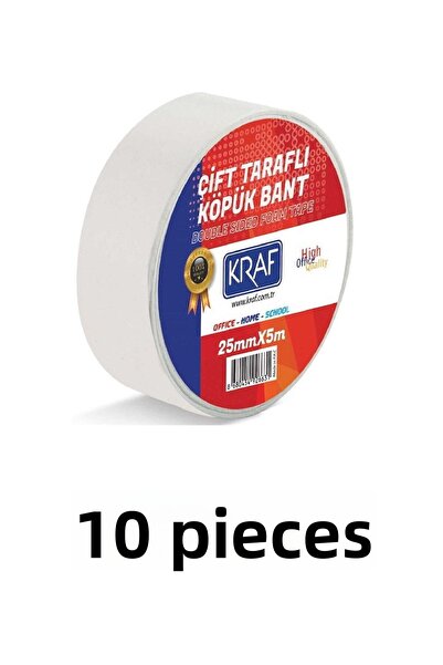 KRAF 10 bucăți 25 mm x 5 metri bandă de spumă cu două fețe