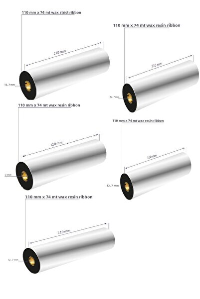 Barkod Etiketçim 110x74 Ribon de ceară 5 buc