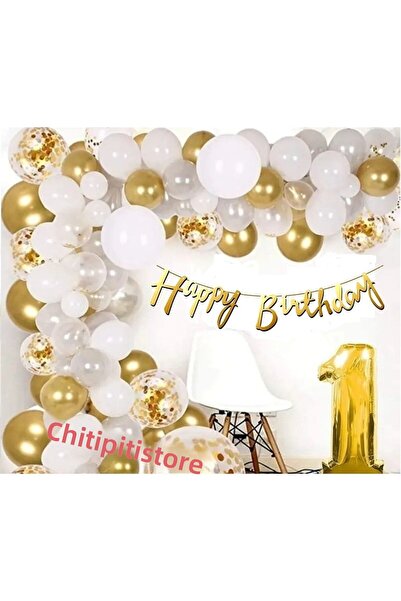 DÜVENCİ TİCARET Çıtıpıstore Set Lanț de Baloane de 1 An Umbra Decorare Baloan...