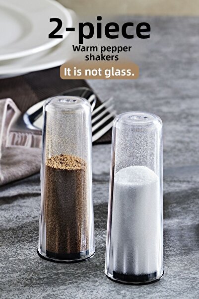 grimorlife مجموعة عرض التوابل مكونة من قطعتين من ميكا ملح وفلفل - ليست زجاجية