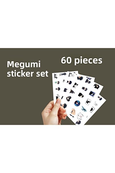 Akumastik Set de stickere Jujutsu Kaisen Megumi Fushiguro 60 buc -2cm - Stick...