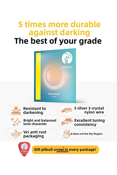 Pitbull Strings Set de corzi pentru chitară clasică din seria acoperită CCG N...