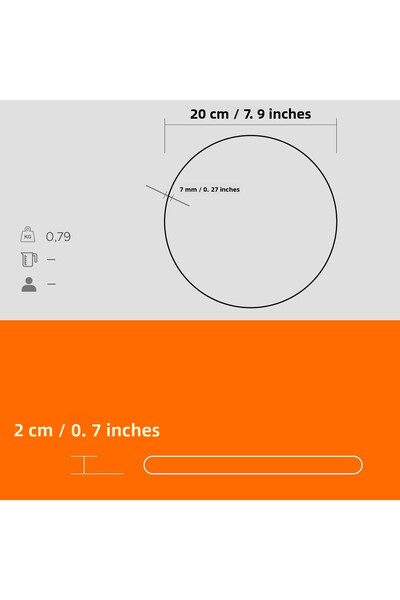 Lava Cast Iron Trivet Diameter (Ø) 20cm. - Orange