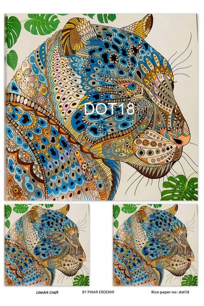 LİNEART Lineart Brass Decopage Paper No:Dot18