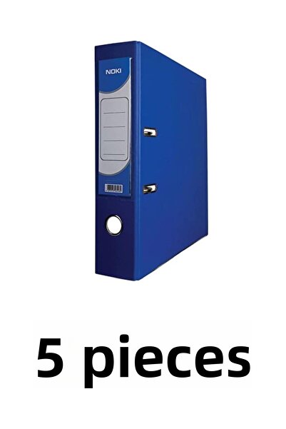 Noki 5 مجلدات بلاستيكية واسعة باللون الأزرق