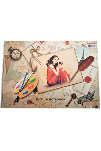 SİM غطاء من الورق المقوى الحلزوني Sim 35x50 15 ورقة لوحة صور 12 قطعة