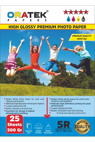 ORATEK Maxify GX5040 - Premium γυαλιστερό φωτογραφικό χαρτί 13x18cm, 200gr, 2...