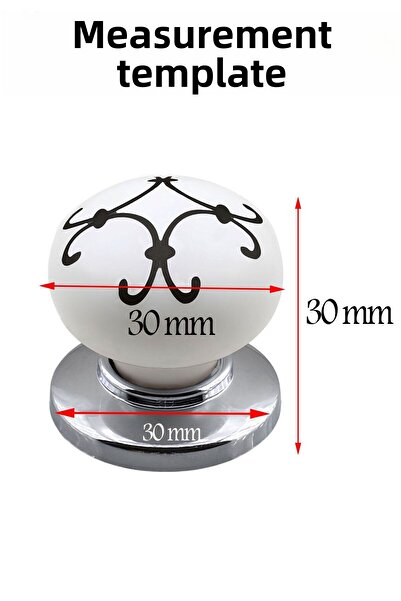 Badem10 Sude Polymer Button Handle Star Black Chrome Furniture Kitchen Drawer Cabinet Handle Handle Handles 5Pcs