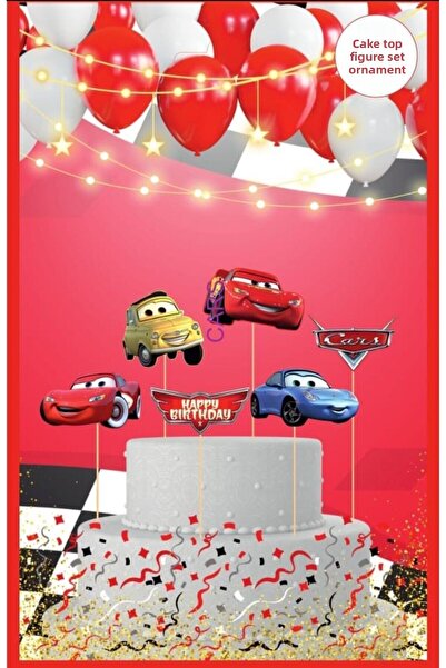 Cadde Süs Set de caractere tematice pentru tort cu tematică mașini