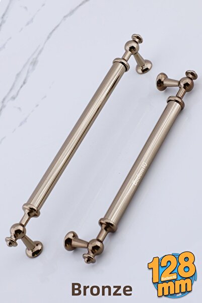 Badem10 Mâner metalic din bronz generație 128 mm- 12,8 cm Sertar de mobilier Dulap de bucătărie Mânere dulap Mâner