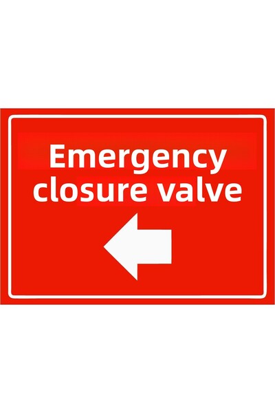 ZiPrinter صمام إيقاف الطوارئ isg لافتة تحذيرية من مادة PVC مقاس A4 21x30 سم