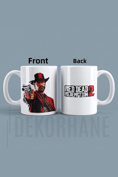 DekorHane Rdr2, Red Dead Redemption 2 - Design Printed Coffee Cup Gift Porcel...