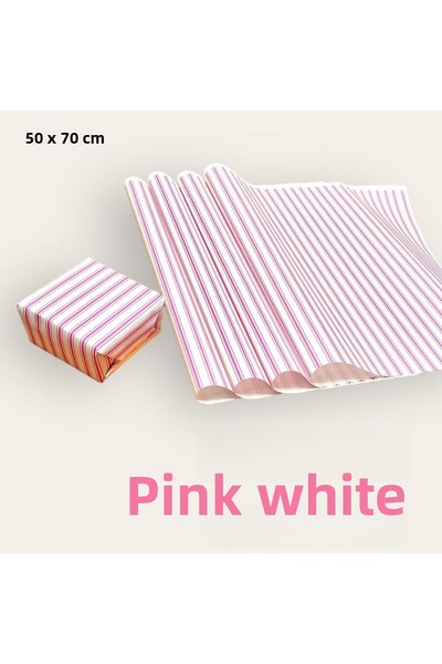 t tuğset etiket Wrapping Paper Wrapping Paper Dowry Packaging Paper Wrapping Paper 50x70 Cm 10 Pieces Pink-white He