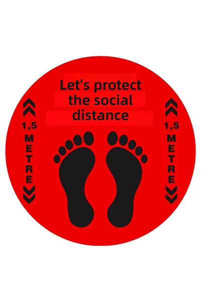 ENG CENTER ملصق حماية المساحة بقطر 30 سم * يتضمن الشحن!!!أحمر