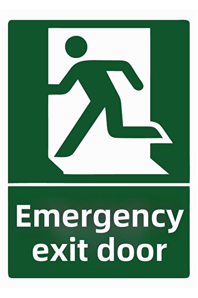 ZiPrinter Emergency Exit Door Isg Warning Sign Pvc A4 21X30 cm