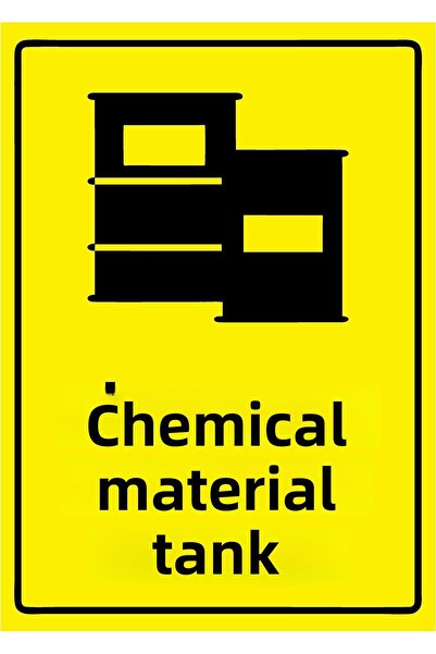 ZiPrinter لافتة تحذيرية لمخزن المواد الكيميائية isg مصنوعة من البولي فينيل كل...