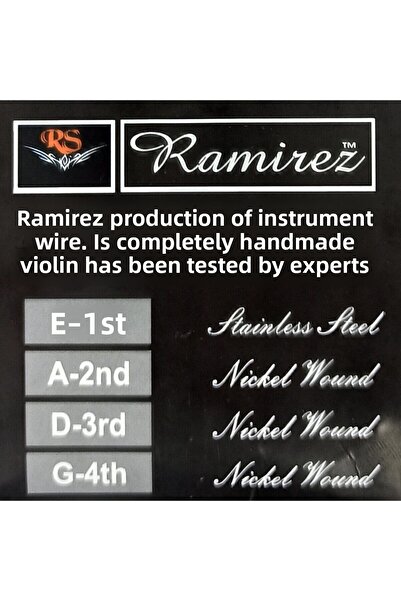 Ramirez مجموعة سلسلة الكمان من Şenses Music Rs-001