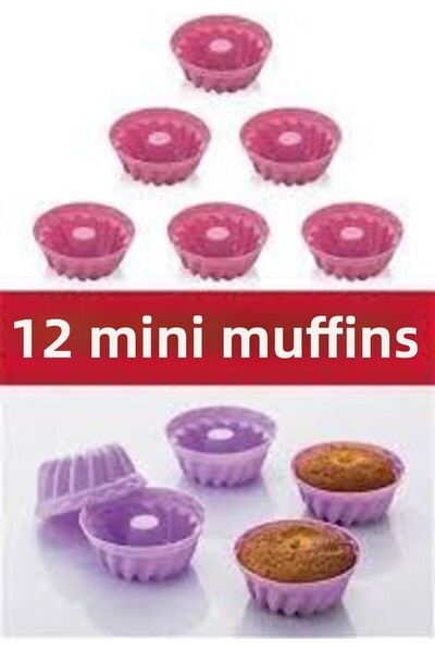 HİFA 12-Piece Silicone Classic Cake Mold (pink)