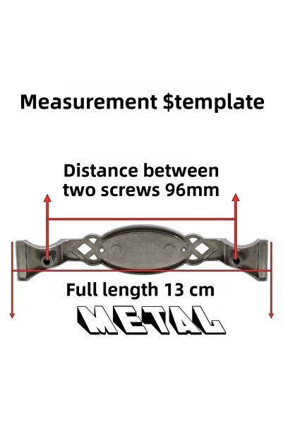 Badem10 Palmira (96 MM - 9,6 CM) - Mobilier de bucătărie din metal galben antic