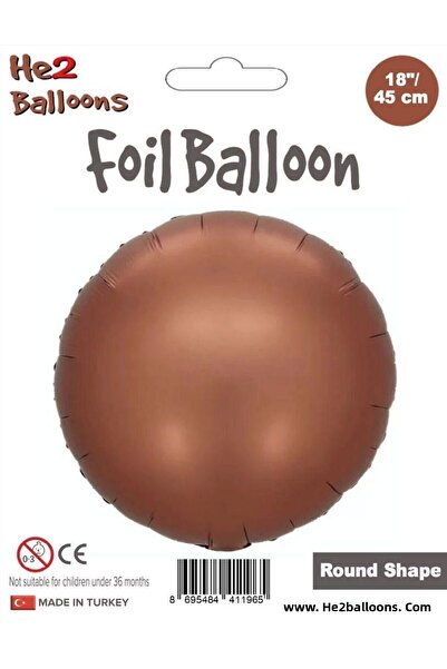 MFM Στρογγυλό καφέ μπαλόνι από αλουμινόχαρτο