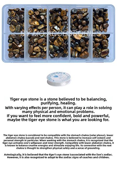 By MO Accessories Jewelry Making Kit Chakra Energy Zodiac Stones with Tiger E...