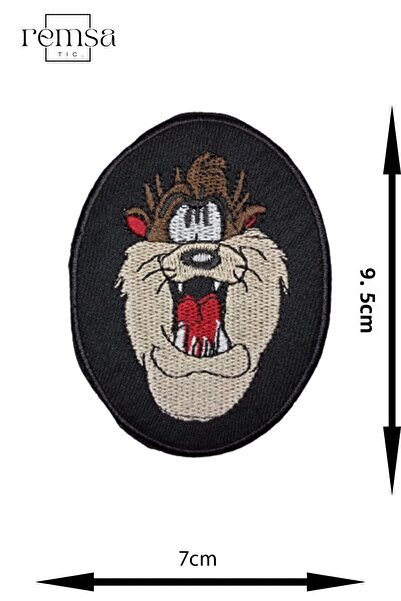 REMSATİC أرما - رقعة - رقعة - نموذج وحش تسمانيا (7 سم × 9,5 سم)