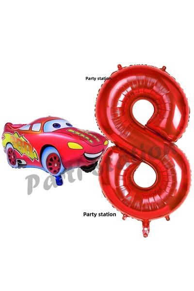Parti Station Cars Cars Balloon Concept 8 Years Old Balloon Lightning Mcqueen...