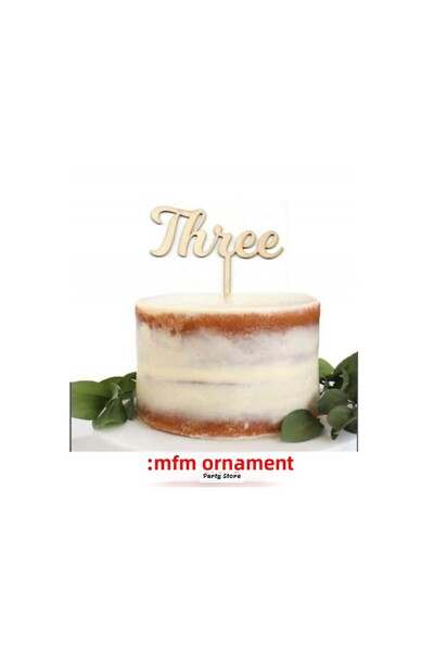 MFM Τρεις ξύλινες κέικ τοπ