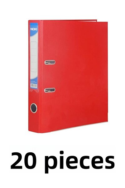 Noki 20 Pieces Red Narrow Plastic Folder