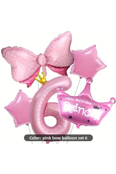 DÜVENCİ TİCARET ΡΟΖ ΣΕΤ ΜΠΑΛΟΝΙΩΝ ΠΡΙΓΚΙΠΙΣΣΑΣ ΜΕ ΚΟΡΝΑ, ΦΙΟΝΑΚΙ ΚΑΙ ΦΙΛΜ