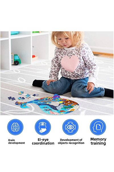 kutuTR لغز الحوت من سلسلة Notpa Animals - لغز 30 × 47 سم لعمر 5 سنوات وكبار السن