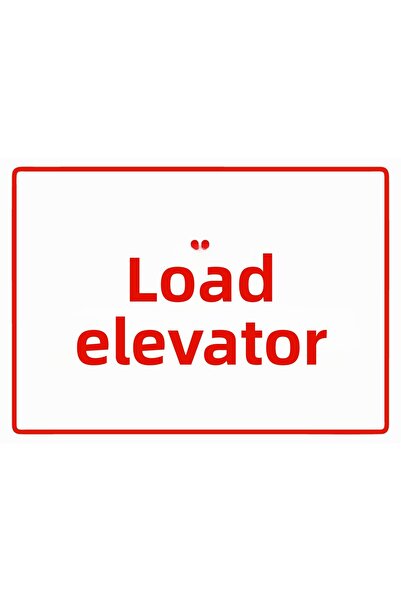 ZiPrinter Load Elevator Isg Warning Sign Pvc A4 21X30 cm