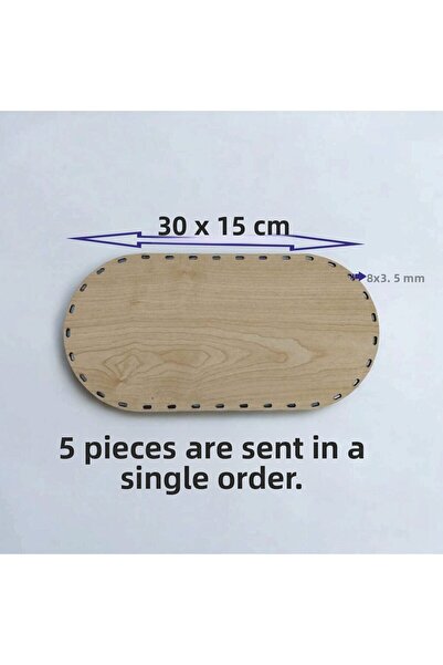 ASUDE HEDİYELİK Cremă de lemn 30x15 cm 5 buc. Tavă din bambus Placă de tricot...