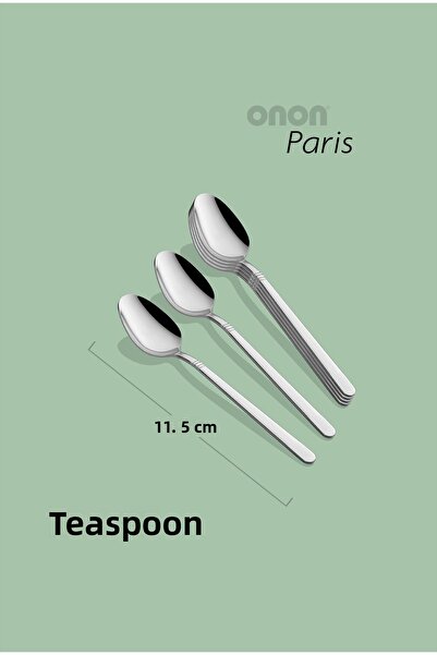 on-on ملعقة شاي باريس 18/10 - مجموعة من 6 قطع