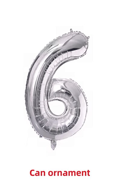 Cansüs 102cm Numeral Foil Balloon Silver - 40Inch