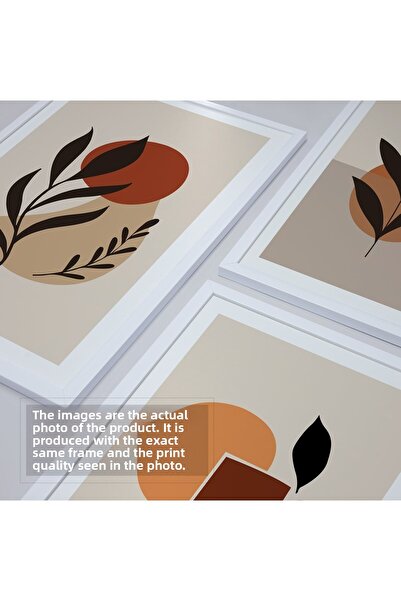 HOMEPACK Set cadru laminat alb 3 piese Pictură Hpn048