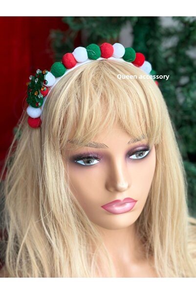 QUEEN AKSESUAR عيد الميلاد تصميم مخصص فاخر بوم بوم صف بوم بوم أحمر أبيض أخضر ...