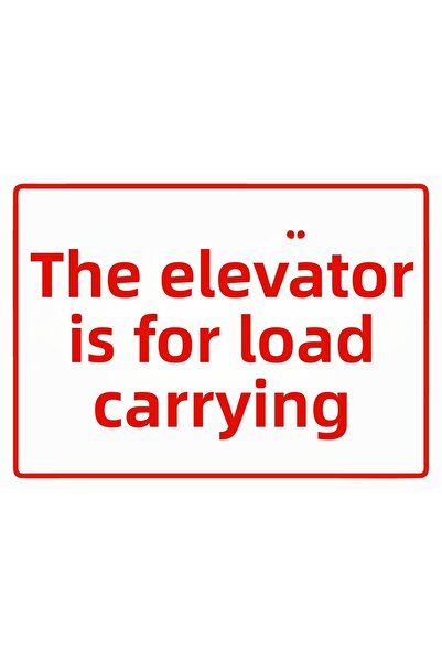 ZiPrinter Elevator Is for Carrying Goods Isg Warning Sign Pvc A4 21X30 cm