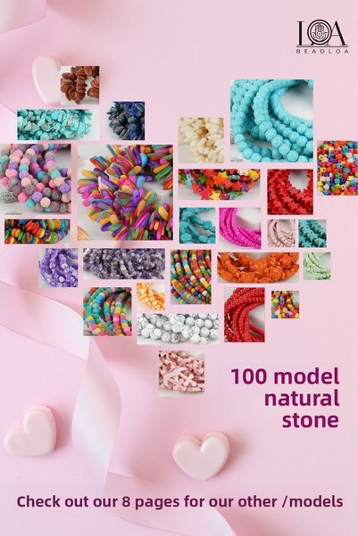 LANDOFACCESSORY Ocean 100 Pieces Natural Stone - Necklace and Bracelet Accessory, Bead and Broken Stone